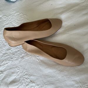 Antonio Melani "Vintal" Nude All Leather Ballerina Flats, Size 9M